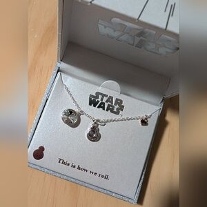 Disney Star Wars BB-8 Gem Charm Necklace Brand New in Box NIB